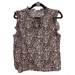 BB Dakota Steve Madden Floral Ruffle Sleeve Women's Top, L